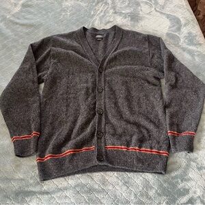 Warner Bros. Gray Cardigan with Red Accents